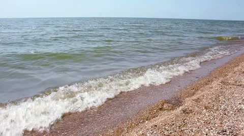 Sea waves at the beach Stock Footage 11100674