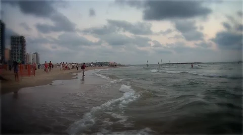 Sea waves on the beach Stock Footage 40013882