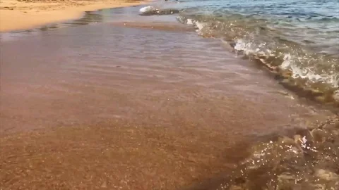 Sea ​​waves beach Stock Footage 81209372