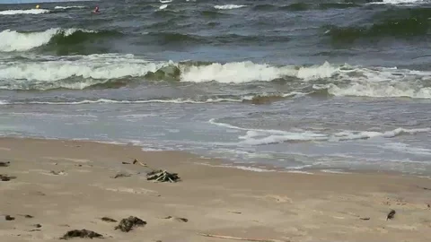 Sea waves beach Stock Footage 99119391