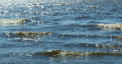 Sea waves on the beach Stock Footage 114629387
