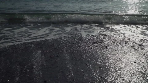Sea waves on the beach Stock Footage 145812454
