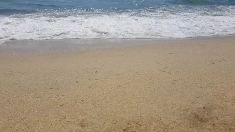 Sea waves on the beach Video stock 247519244