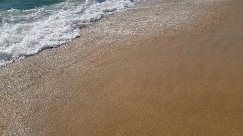 Sea waves on the beach Stock Footage 247842580