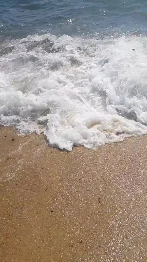 Sea waves on the beach Stock Footage 249602960