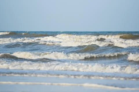 Sea waves on the beach Stock Photos