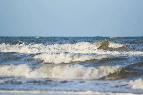 Sea waves on the beach Stock Photos
