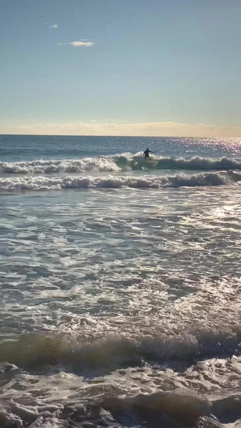 Sea waves beach rocks seascape Stock Footage 311057859