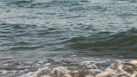 Sea waves on a beach in Turkey Stock Footage 246594364