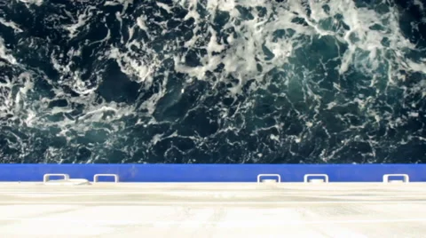 Sea waves behind Stock Footage 49306079