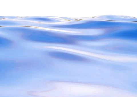 Sea waves, blue ocean, simple landscape, 3d render Stock-Illustration