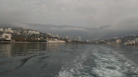 Sea waves from a boat Stock Footage 103606387