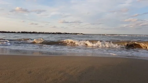 Sea waves break Stock Footage