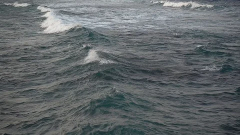 Sea waves breakers on the coral reef Stock Footage 87919791
