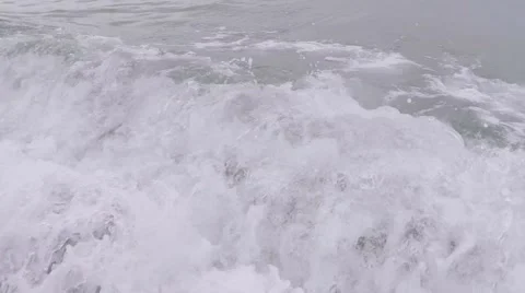 Sea waves breaking on the shore Stock Footage 48567550