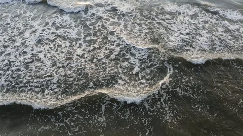Sea Waves breaking on shore Stock Footage 116253769