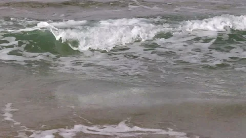 Sea Waves Calm Medium Shot Stock Footage 232053643