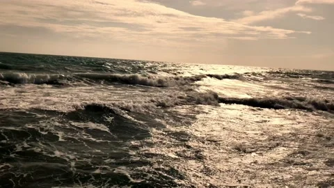Sea waves cinematic Stock Footage 120655241