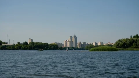 Sea Waves. City Landscape. Stock Footage 110755201