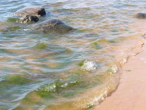 Sea waves close up Stock Photos