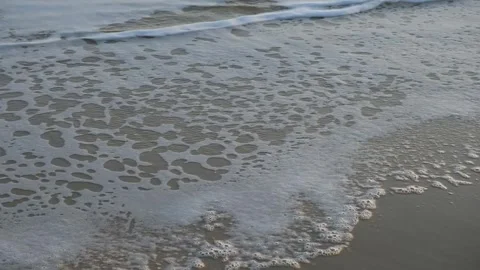 Sea Waves - Close Up slow movement washing onto shore Vídeos de archivo 244685930