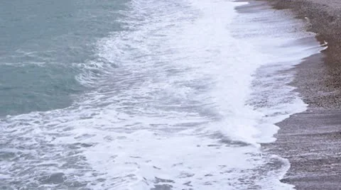 Sea waves on the coast Background Stock Footage 10595102