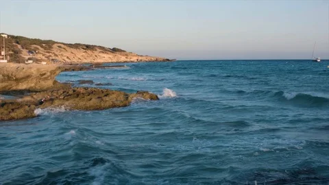 Sea ​​waves on the coast Stock Footage