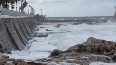 Sea waves corniche Vídeo Stock 167857458