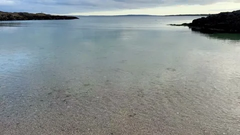Sea waves, corral beach in evening, Ireland Stock-Footage 314711935