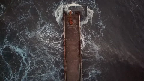 Sea waves crash on a jetty Stock Footage 142901444