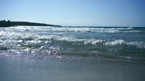 Sea Waves Crete, Greece Stock Footage 102495223