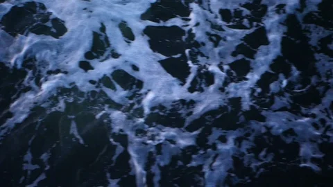 Sea waves of dark blue slowmotion Video stock 84358645
