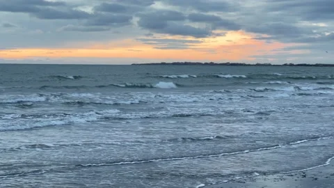 Sea waves at dawn Stock Footage 225769764