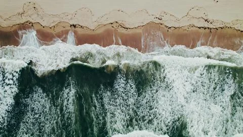 Sea waves from a drone Stock Photos