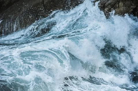 Sea waves during a storm Stock Photos