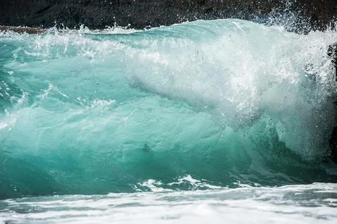 Sea waves during a storm Stock Photos