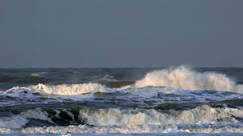 Sea Waves Extreme Slow Motion Stock Footage 220189268