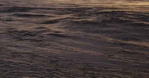 Sea waves flowing at sunset Video stock 103811135