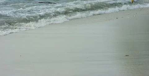 Sea waves flowing towards the coast Stock Footage 85757883