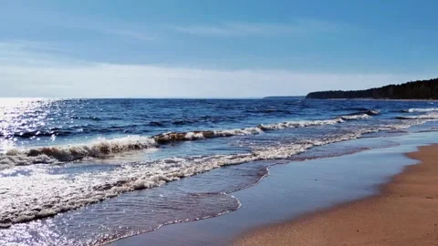 Sea ​​with waves Video stock 274586334