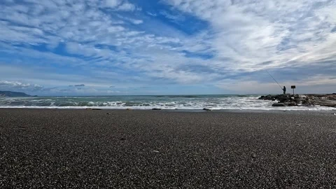 By the sea with the waves Stock Footage 275815857