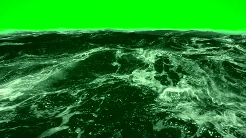Sea waves on green screen. V2. Chroma key Stock Footage 271256225