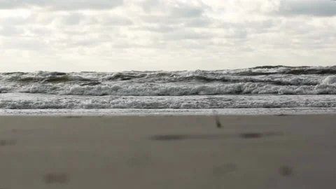 Sea waves hitting a beach Stock Footage 171656930