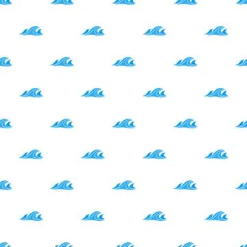 Sea waves icon, simple style Stock Illustration
