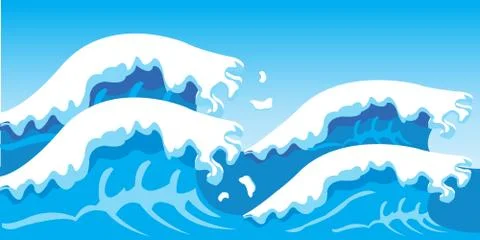 Sea waves Stock Illustration