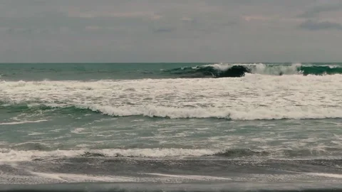 Sea ​​waves on Jetis beach Stock Footage 228711749