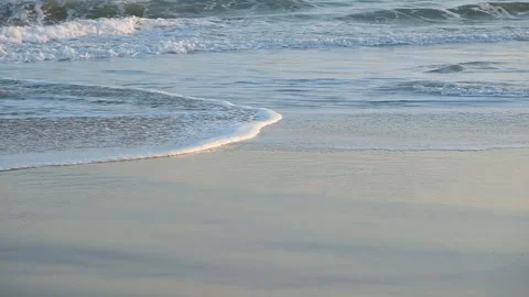 Sea Waves - Light waves wash on shore Vídeos de archivo 244686042