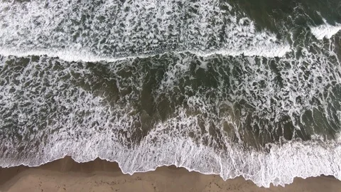 Sea waves on a lonely beach Stock Footage 119489354