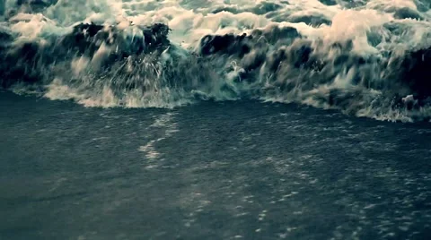 Sea waves in the morning Stock Footage 57237634