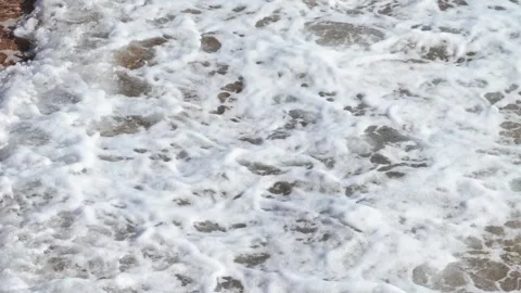 Sea waves movement on the beach Video stock 260172148